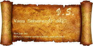 Vass Seherezádé névjegykártya
